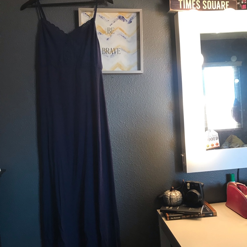 Woven Forever 21 Navy Long Dress